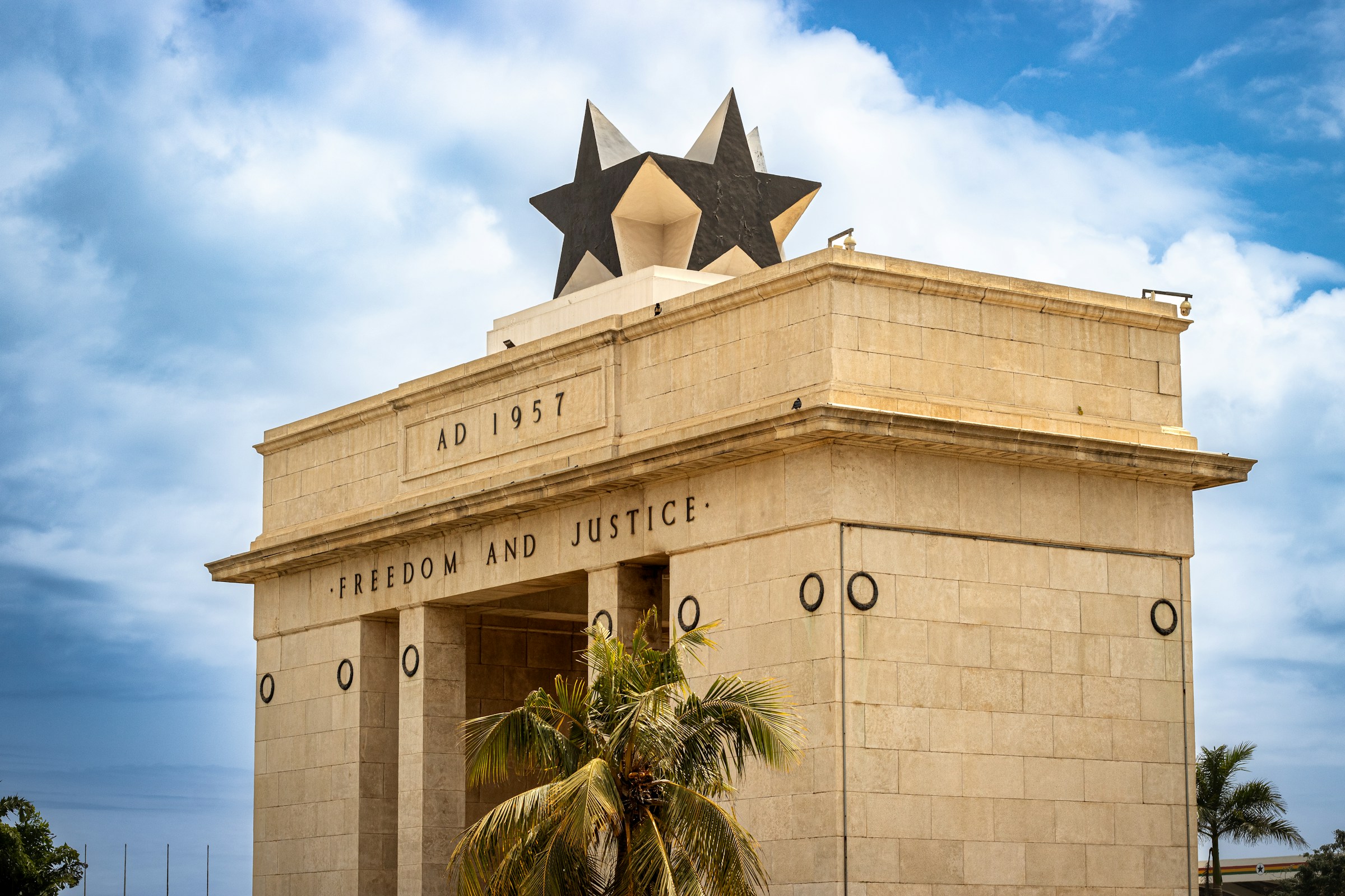 The Independence Arch at Black Star Square in Accra